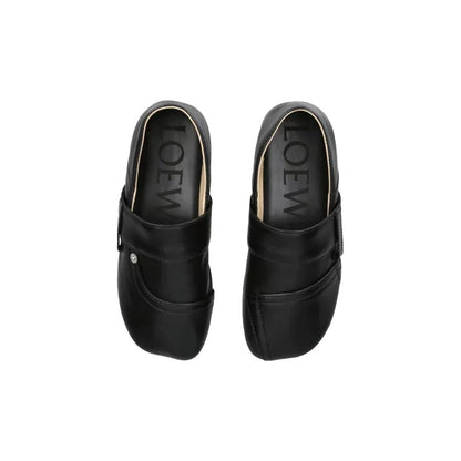 Black Calfskin Slippers