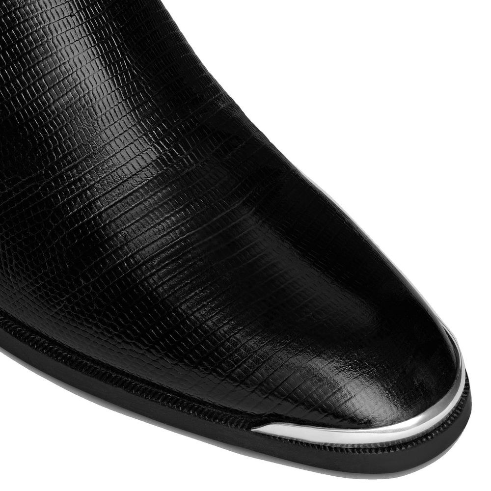 Black Calfskin Chelsea Boots