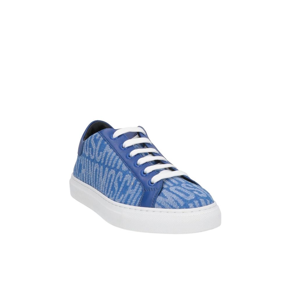 Blue Leather Sneakers