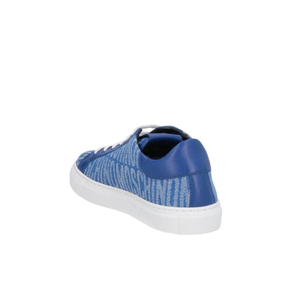Blue Leather Sneakers