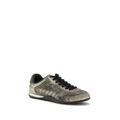 Black Calf Leather Bos Taurus Low Top Sneakers