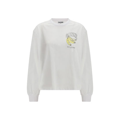 White Cotton Long Sleeve T-Shirt