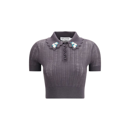 Gray Wool Top
