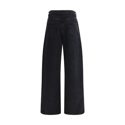Black Cotton Relaxed Fit Jeans