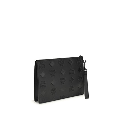 Black Calf Leather Bos Taurus Clutch Bag