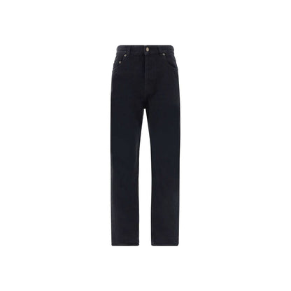 Black Cotton High-Waisted Jean