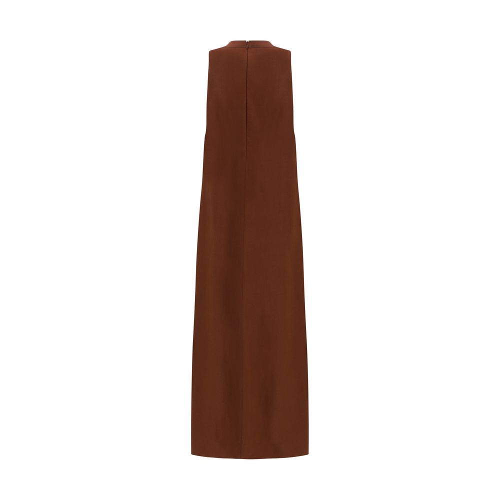Brown Viscose Casual Dress