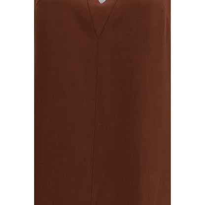 Brown Viscose Casual Dress