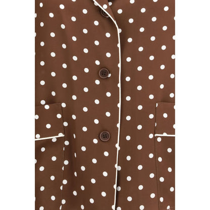 Brown Silk Pattern Shirt