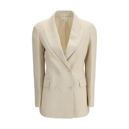 Beige Cotton Blazer