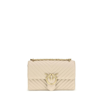 Beige Calf Leather Bos Taurus Shoulder Bag