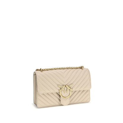 Beige Calf Leather Bos Taurus Shoulder Bag