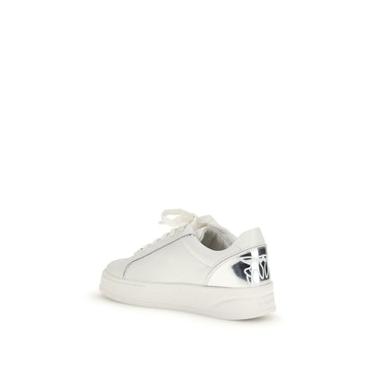 White Calf Leather Bos Taurus Low Top Sneakers