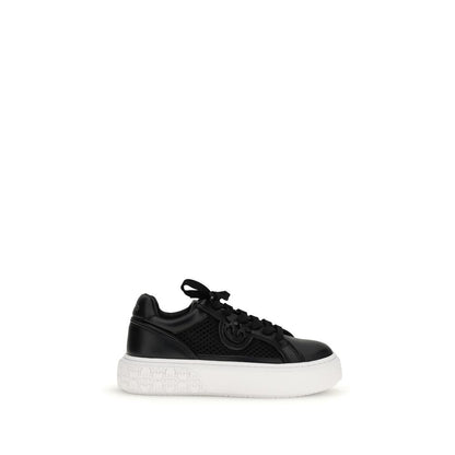 Black Calf Leather Bos Taurus Platform Sneakers