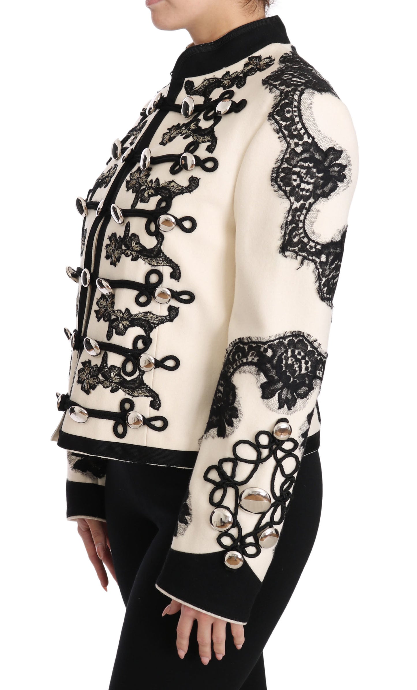 Elegant Off-White Baroque Jacket