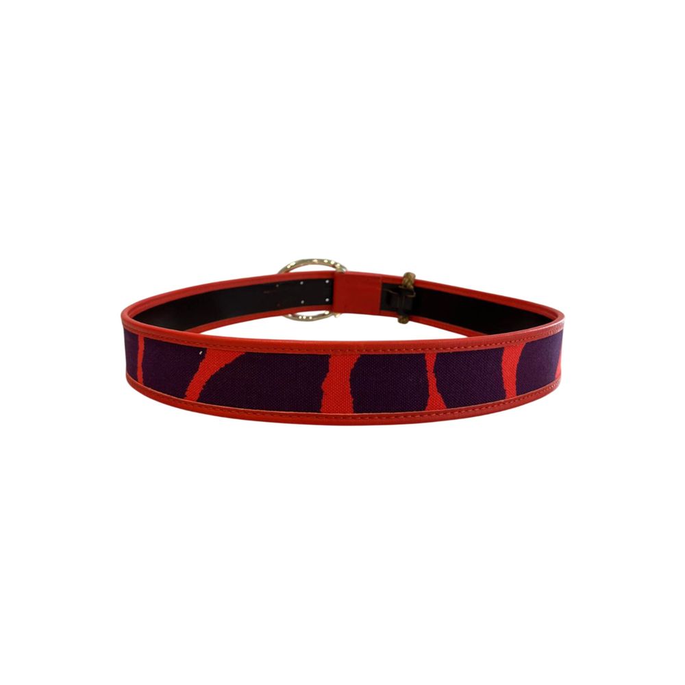 Orange Leather Women Belt