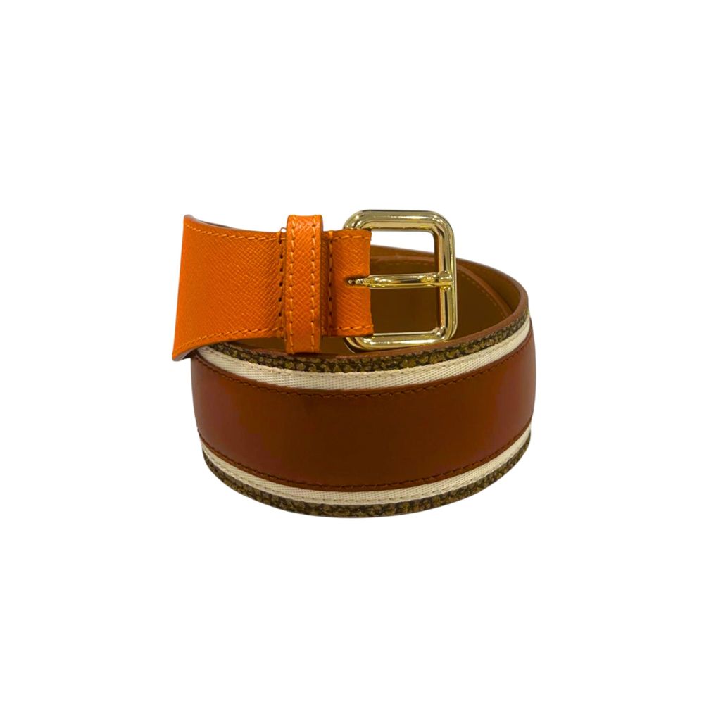 Orange Leather Women Belt