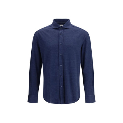 Blue Linen Dress Shirt