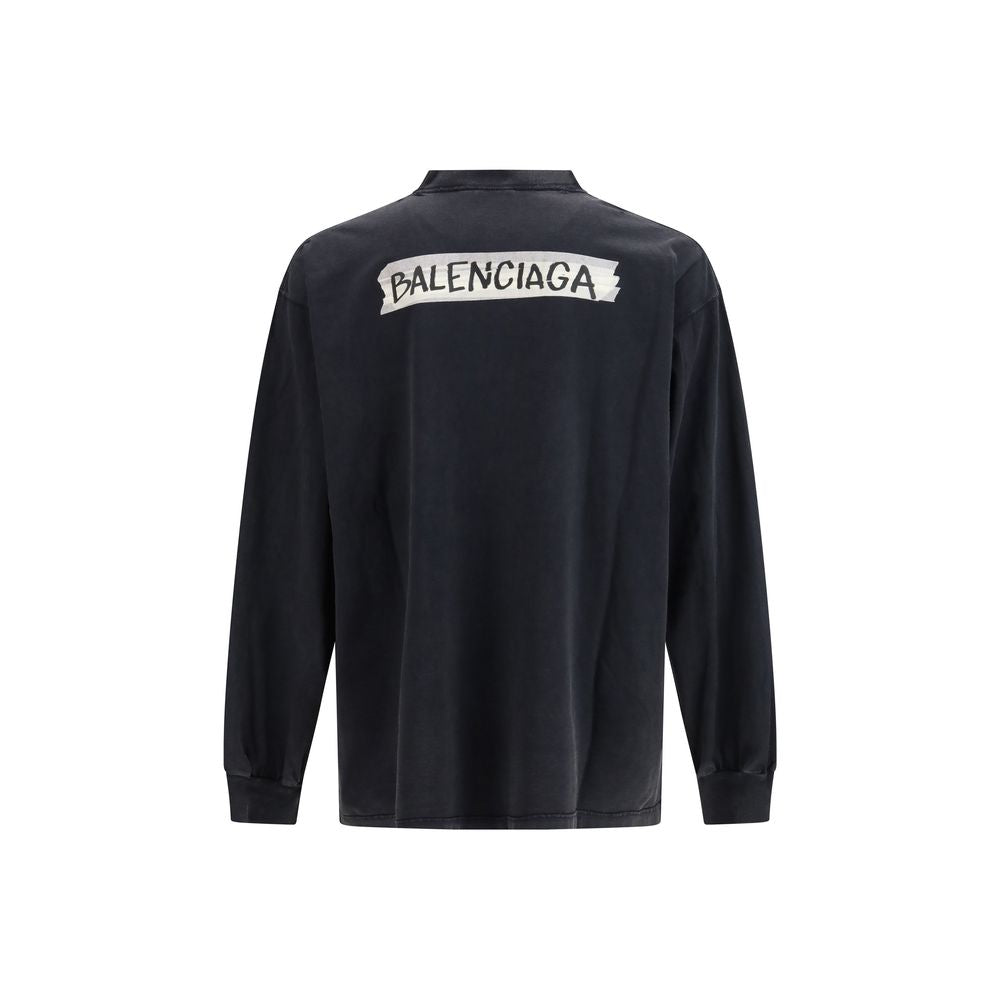 Black Cotton Sweatshirt