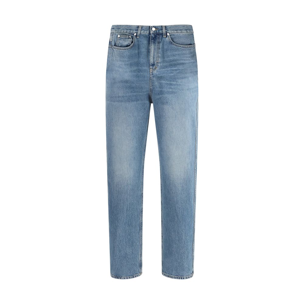 Blue Cotton Slim Fit Jeans