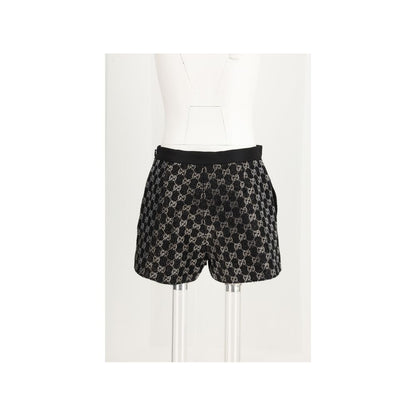Black Viscose Shorts