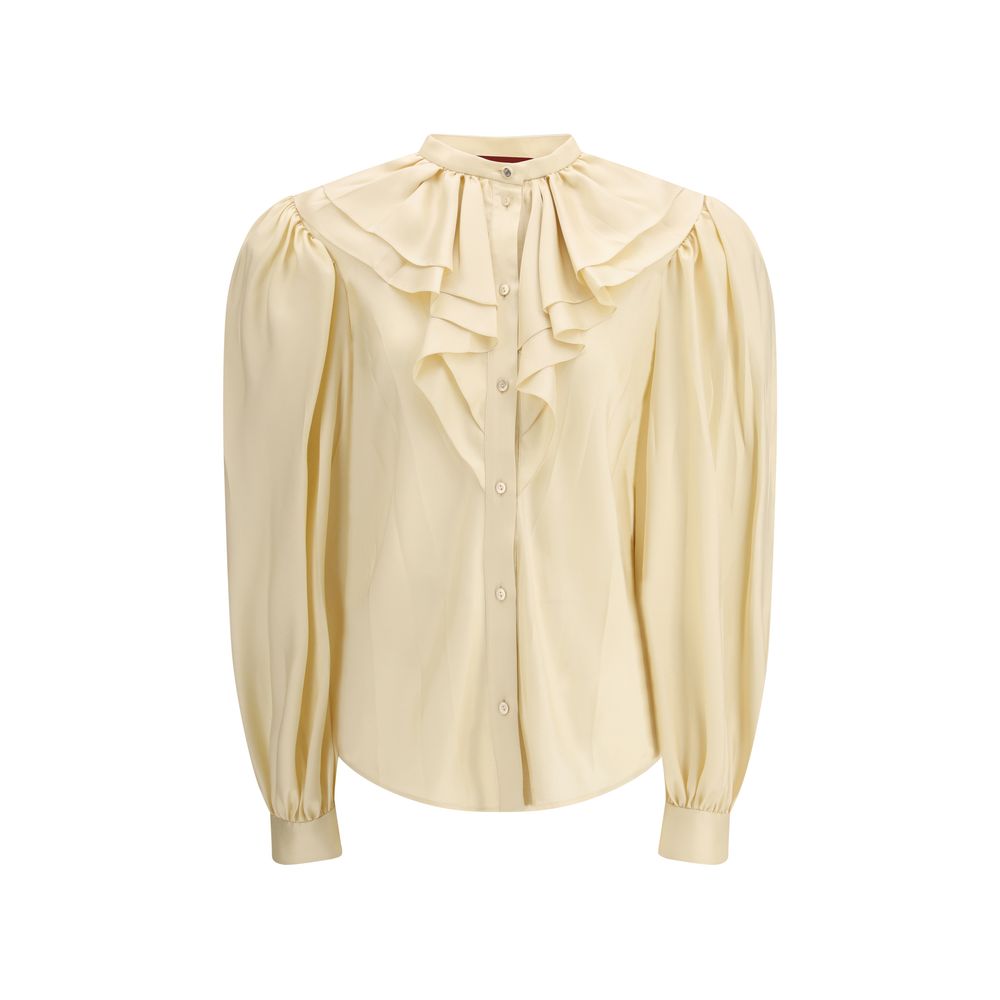 Beige Silk Shirt