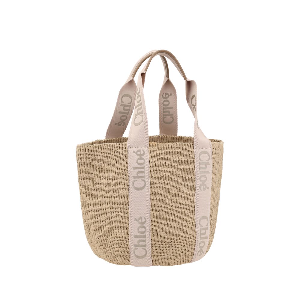 Beige Raffia Handbag