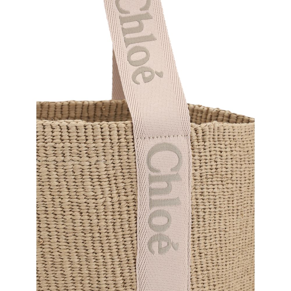 Beige Raffia Handbag