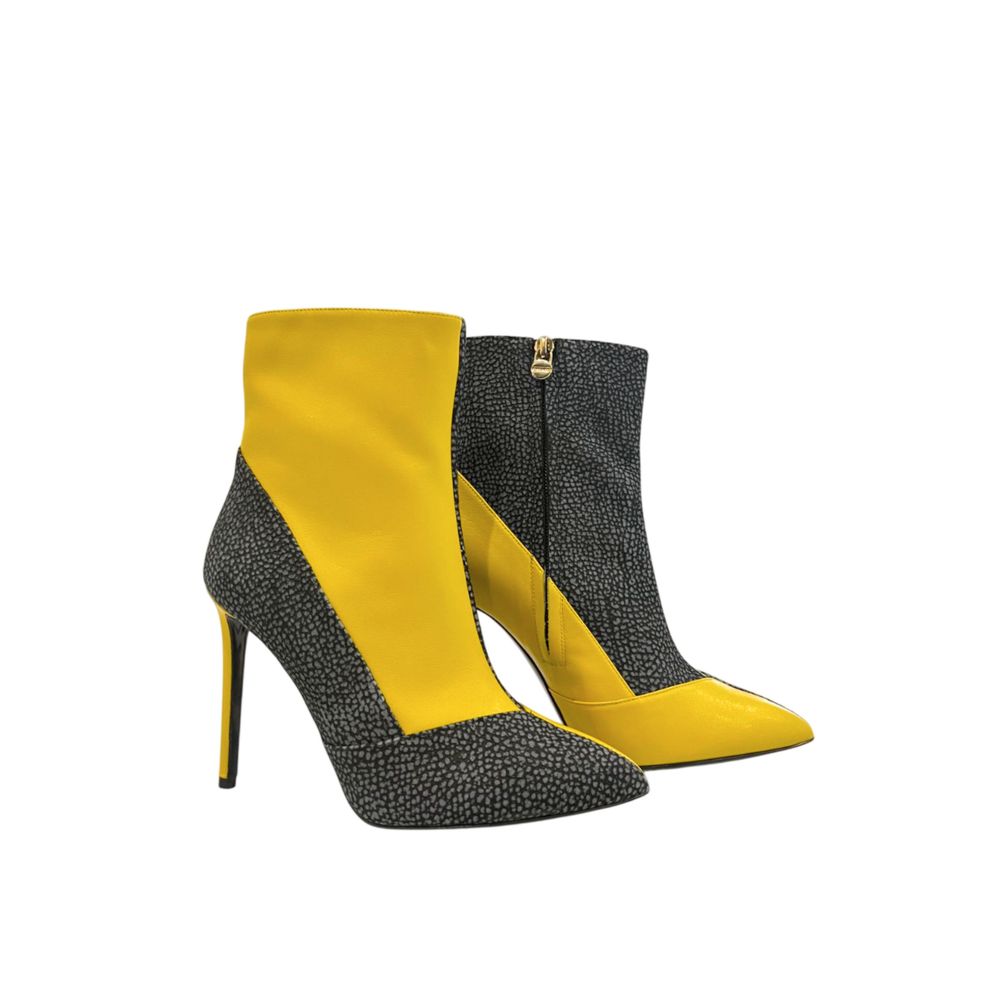 Yellow Genuine Leather Women Boot