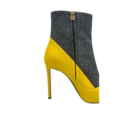 Yellow Genuine Leather Women Boot