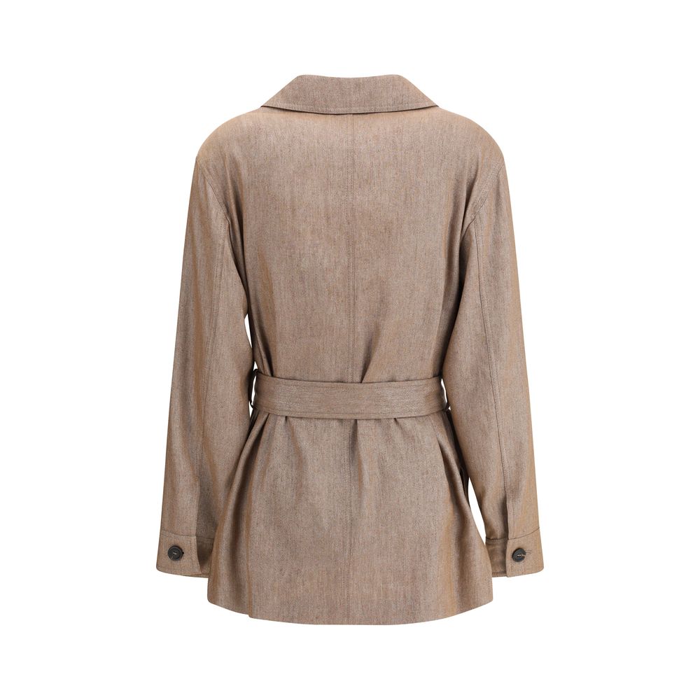 Brown Linen Coat