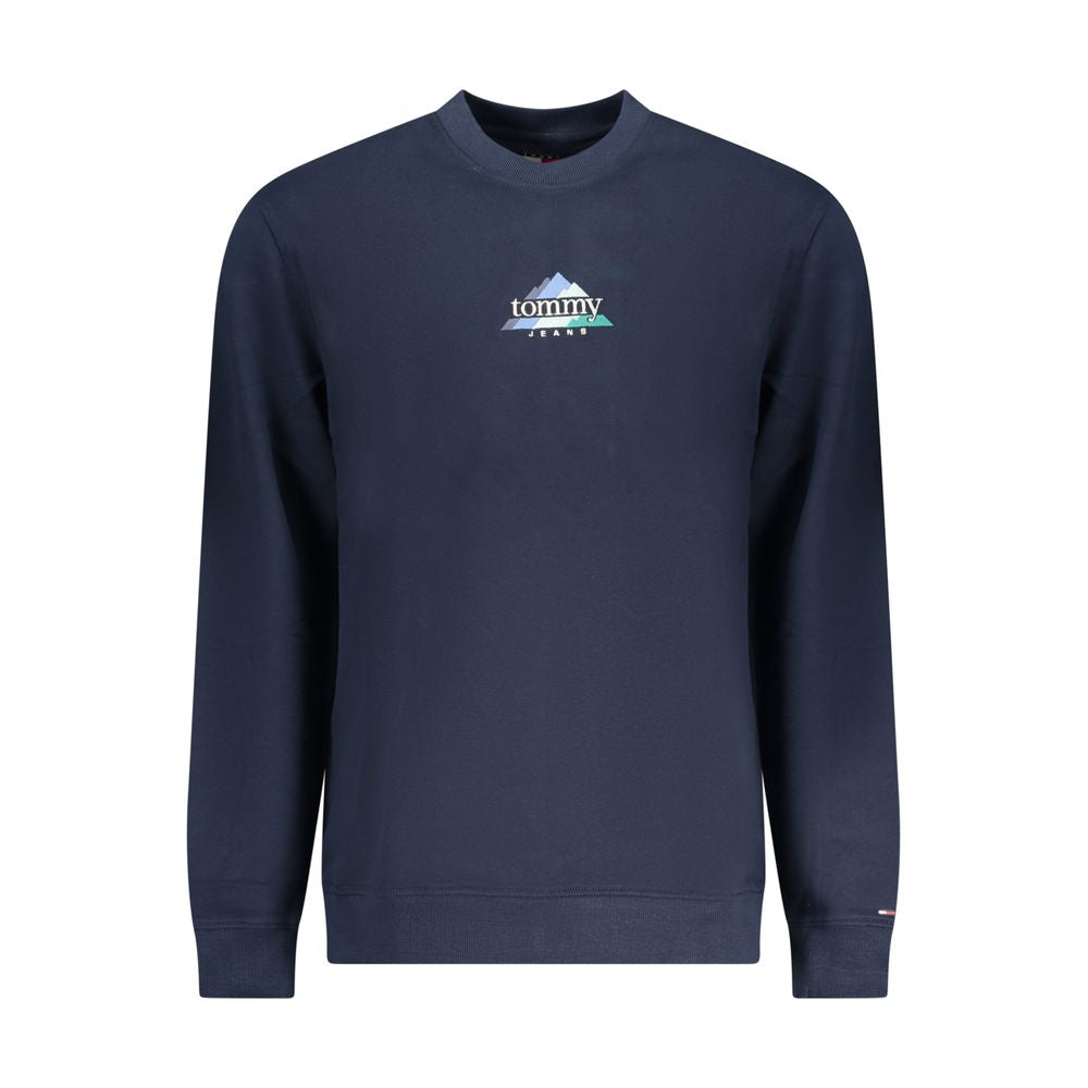 Blue Cotton Men Sweatshirt