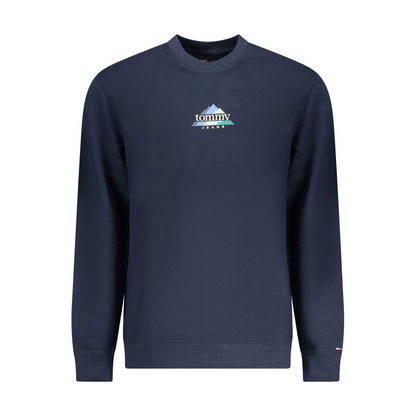 Blue Cotton Men Sweatshirt