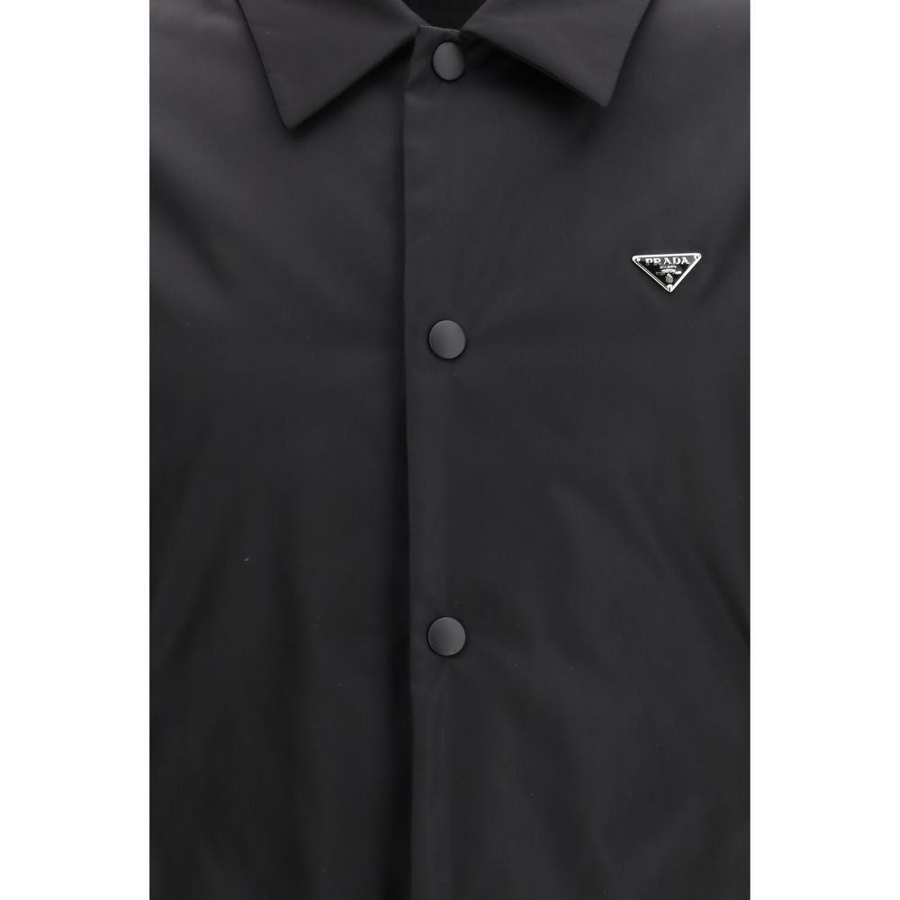 Black Recycled Polyamide Coat