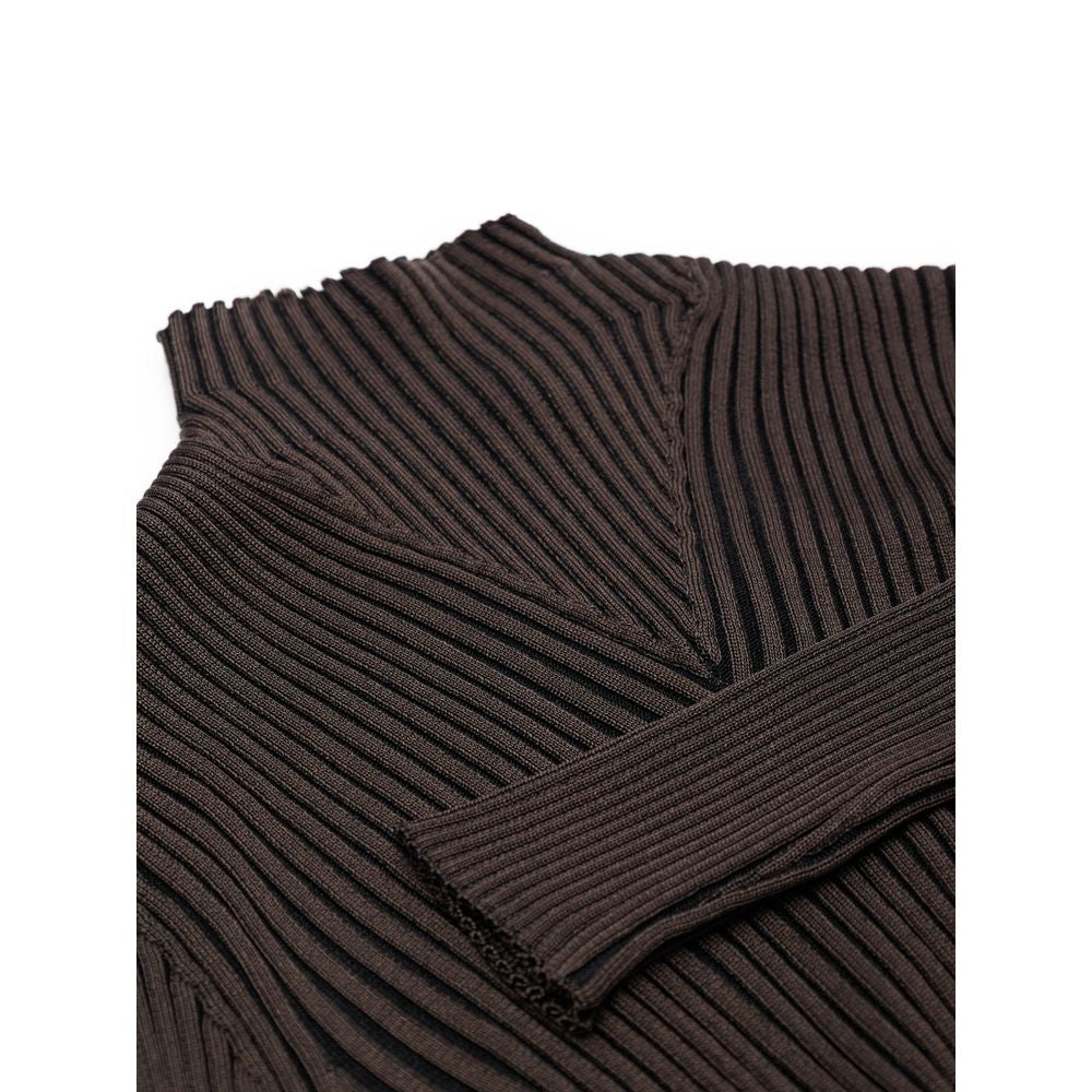 Brown Viscose Turtleneck