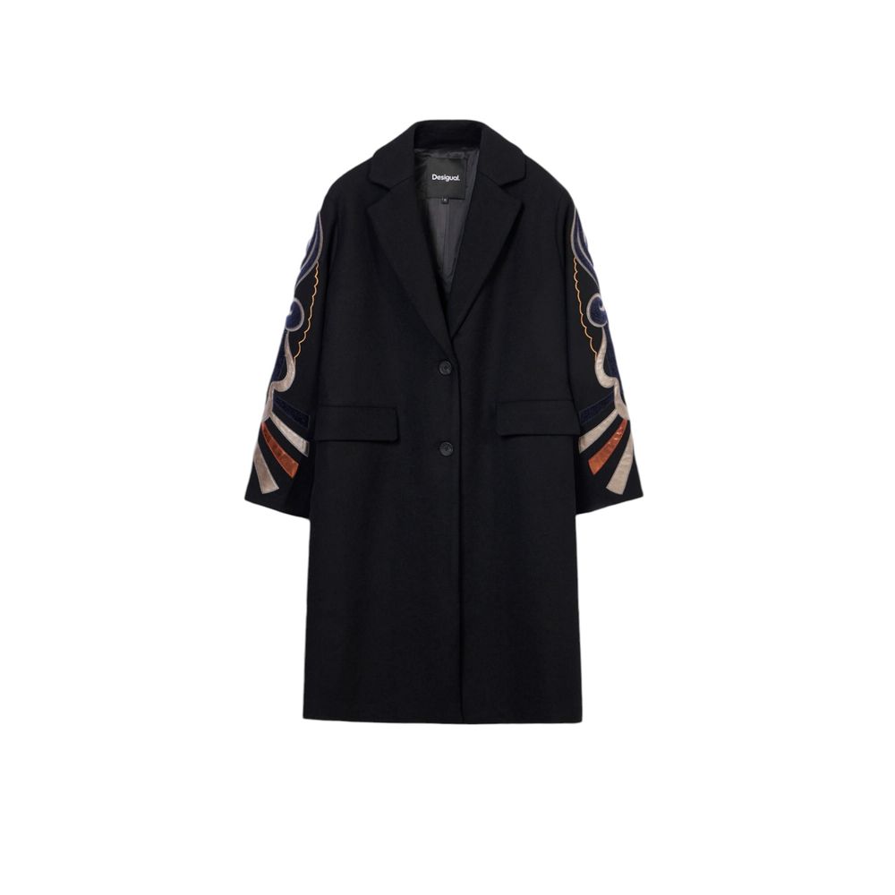 Black Polyester Coat
