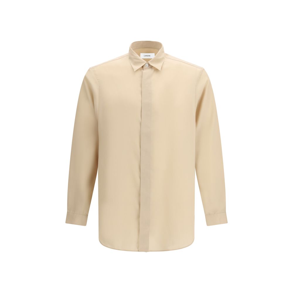 Beige Tencel Dress Shirt