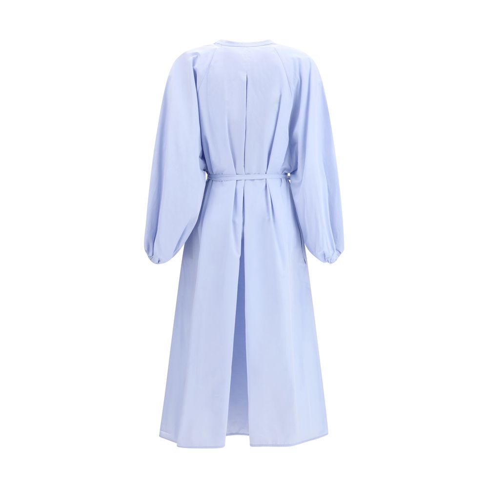 Blue Cotton Casual Dress