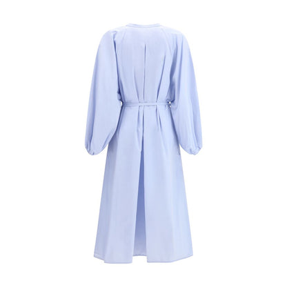 Blue Cotton Casual Dress