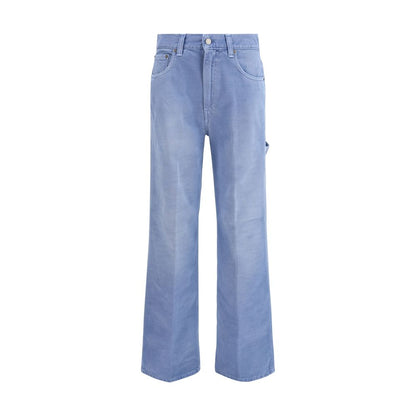 Blue Cotton Relaxed Fit Jeans