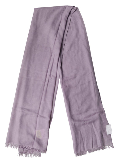 Purple Cashmere Silk Fringe Wrap 200cm x 95cm Scarf