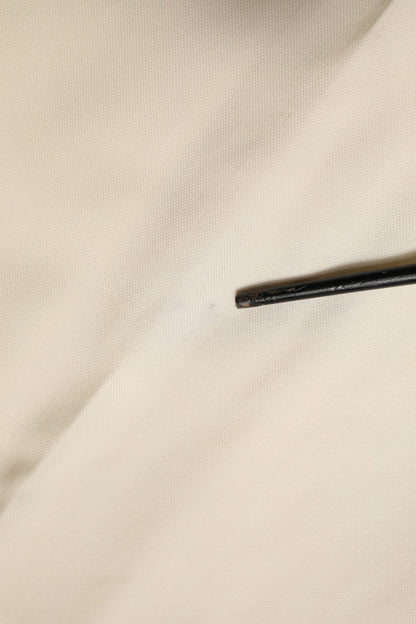 Ivory Wool Mid Waist Cropped Trouser Pants