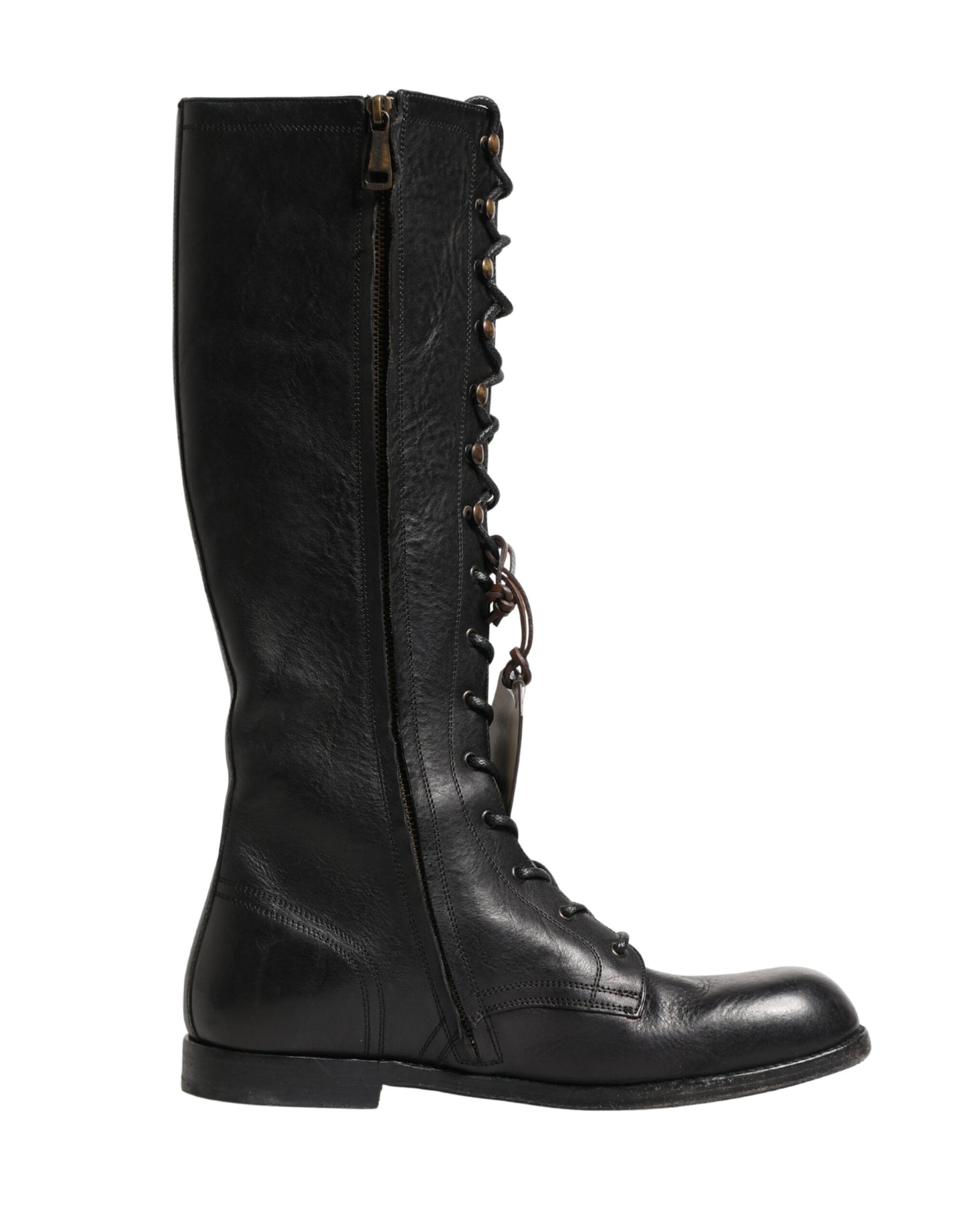 Re-Edition Black Leather Lace Up Boots Shoes