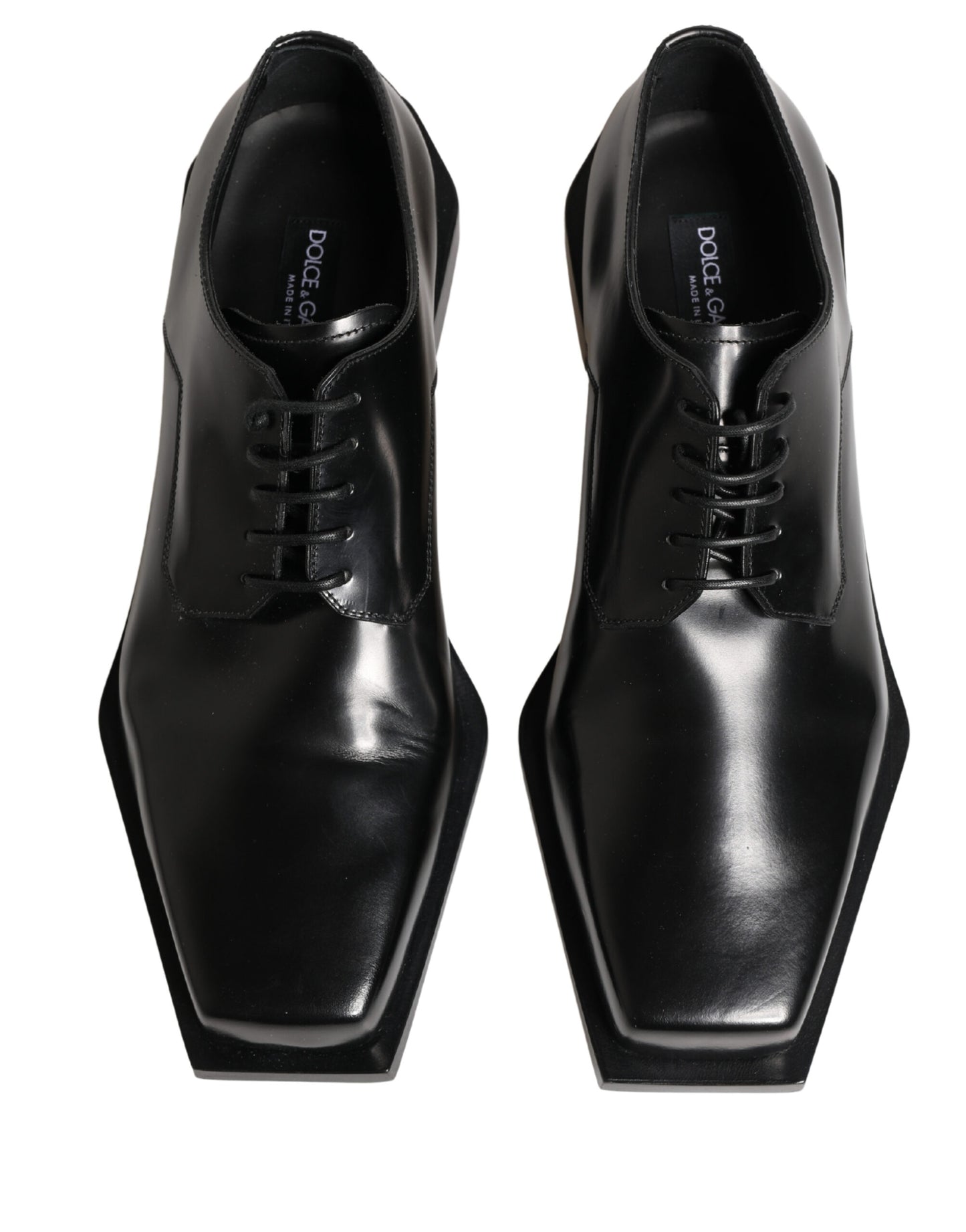 Black Matte Lace-Up Leather Dress Derby Shoes