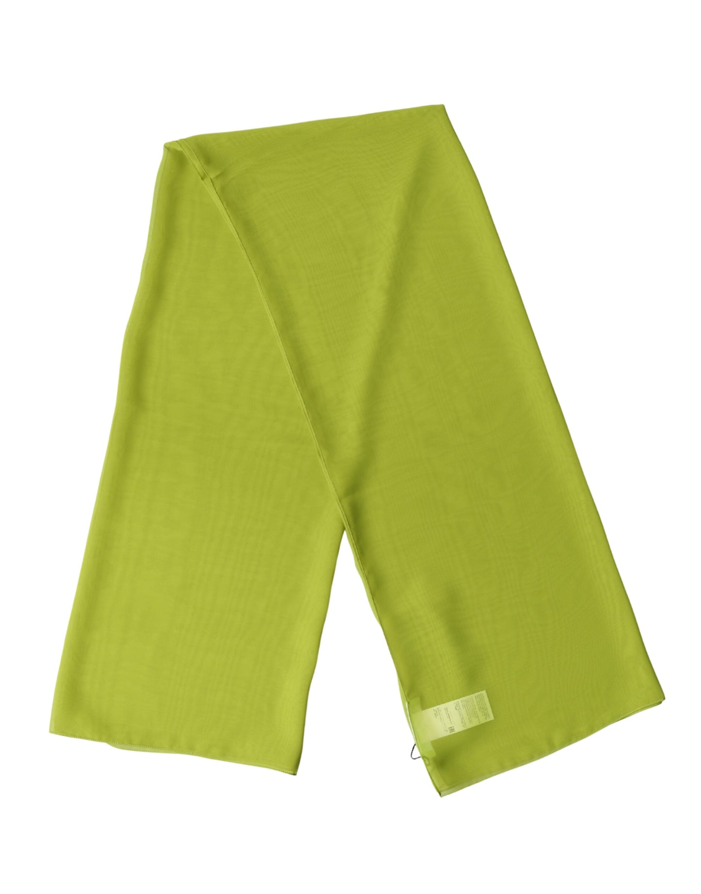 Yellow Green Neck Wrap Shawl Foulard 131cm x 99.5cm Scarf