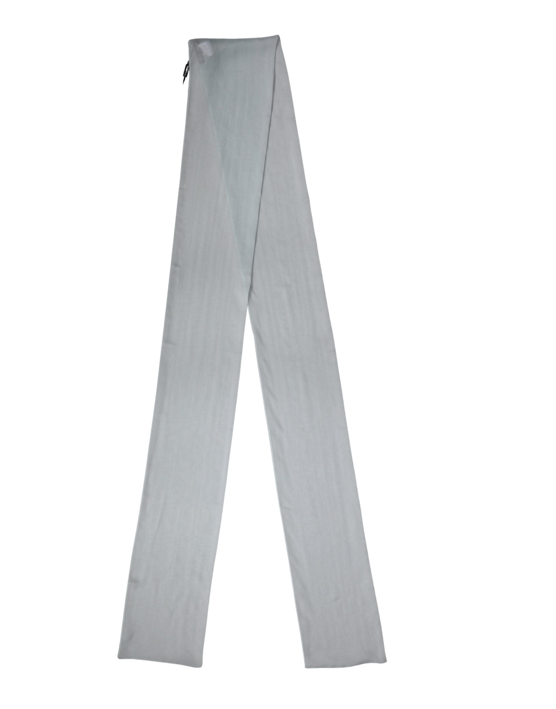 Light Blue Silk Sash Wrap Foulard 294.5cm x 19cm Scarf