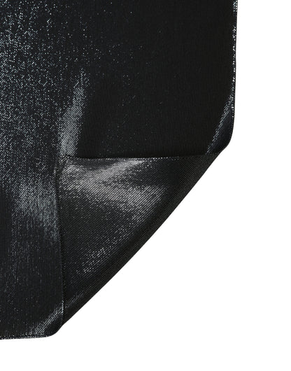 Black Silk Lurex Foulard Wrap Shawl 119cm x 117.5cm  Scarf