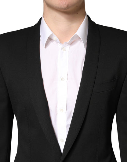 Black Embellished Single Breasted Blazer