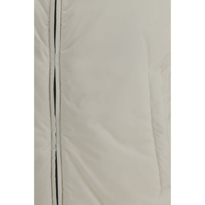 Beige Polyamide Sleveless Jacket