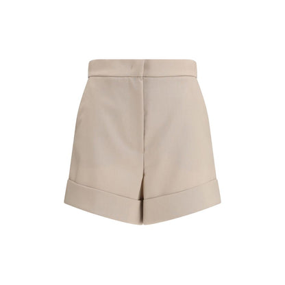 Bicolor Fleece Wool Bermuda Shorts